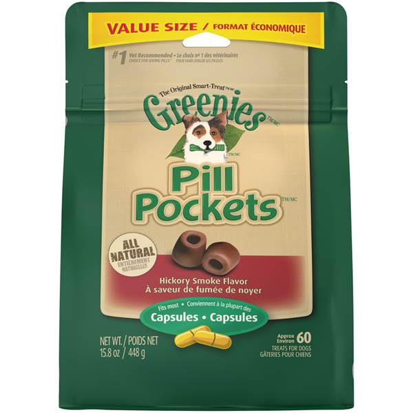 Greenies Gâteries Pill Pockets capsules pour chien 7.9 oz - Gaterie pour Chien - Greenies - Greenies Gâteries Pill Pockets capsules pour chien 7.9 oz