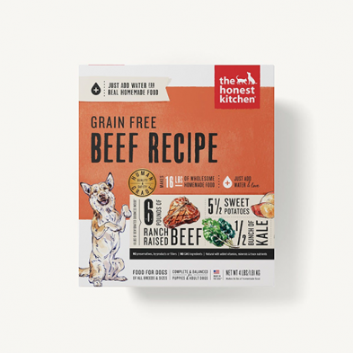Honest kitchen boeuf déshydraté nourriture sans grains pour chien