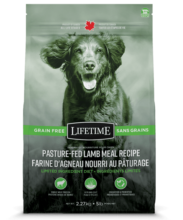 Lifetime sans grains agneau nourri au pâturage nourriture pour chiens (produit du Canada) - Chien Nourriture sèche - Lifetime - Lifetime sans grains agneau nourri au pâturage nourriture pour chiens (produit du Canada)