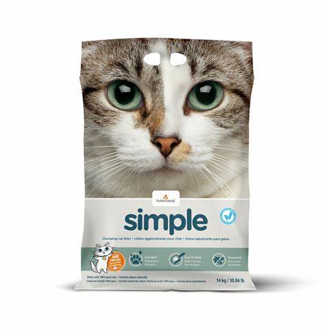Litière agglomérante Simple pour chats - LITIERE - INTERSAND - Litiere pour chats agglomérante simple chat vert