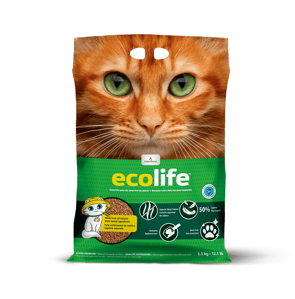 Litière compostable Ecolife 5.5 kg - LITIERE - INTERSAND - Litière compostable Ecolife 5.5 kg
