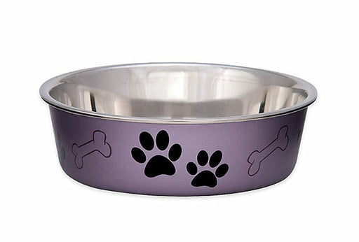 Loving pets bol mauve métallique pour chiens - Abreuvoir - Loving Pets - Loving pets bol mauve métallique pour chiens