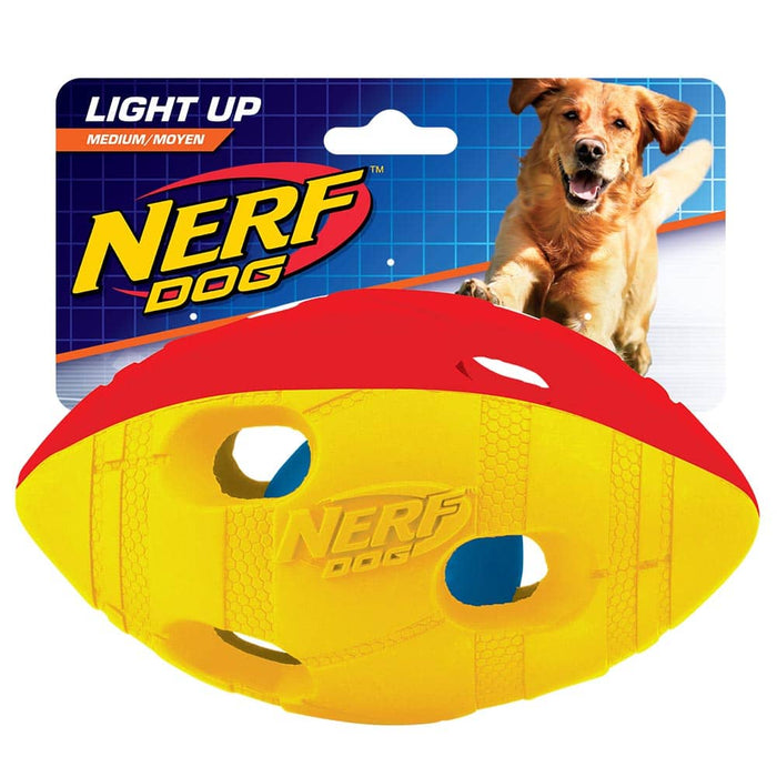 Nerf football en caoutchouc avec lumière LED - JOUET CHIEN - Nerf - Nerf football en caoutchouc avec lumière LED