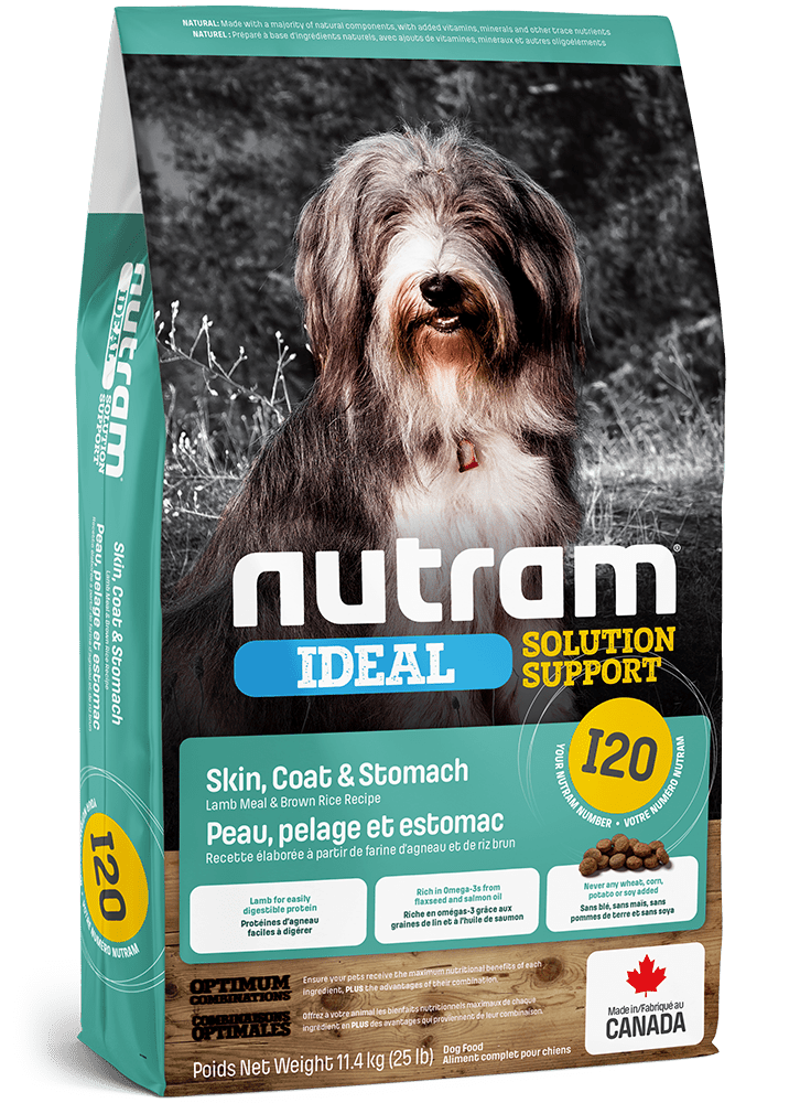 Nutram i20 ideal peau, pelage et l'estomac nourriture pour chiens (produit du Canada) - Chien Nourriture sèche - Nutram - #original_value#