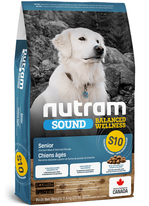 Nutram s10 sound nourriture sénior pour chien (produit du Canada) - Chien Nourriture sèche - Nutram - #original_value#