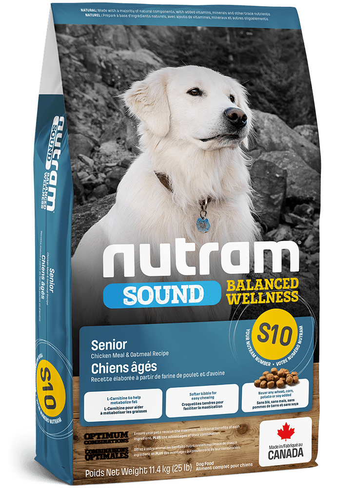 Nutram s10 sound nourriture sénior pour chien (produit du Canada) - Chien Nourriture sèche - Nutram - #original_value#