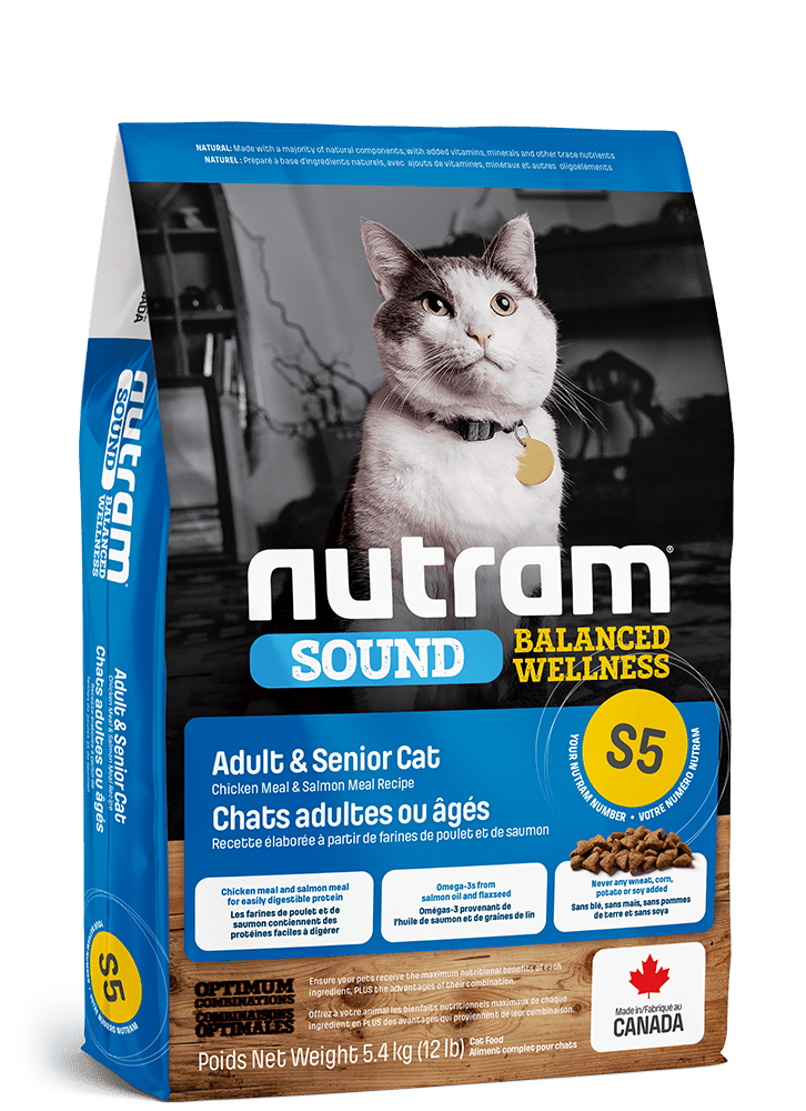 Nutram s5 sound bien-être équilibré nourriture pour chat (produit du Canada) - Chat nourriture seche - Nutram - #original_value#