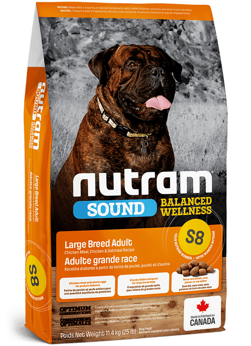 Nutram s8 sound nourriture pour chien grande race (produit du Canada) - Chien Nourriture sèche - Nutram - #original_value#