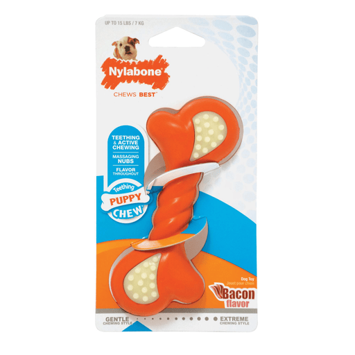 Nylabone jouet à mâcher pour chiot au bacon - JOUET CHIEN - Nylabone - Nylabone jouet à mâcher pour chiot au bacon