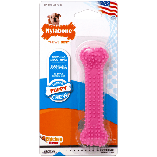 Nylabone jouet à mâcher pour chiot petit os poulet - JOUET CHIEN - Nylabone - Nylabone jouet à mâcher pour chiot petit os poulet