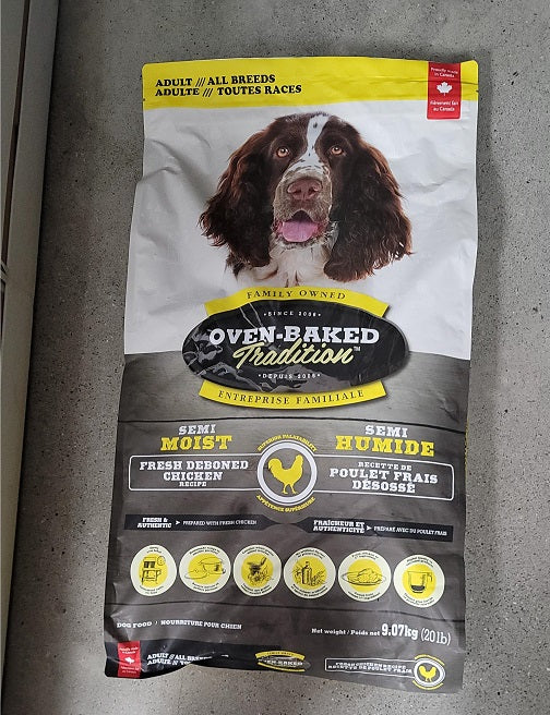 Oven-Baked Tradition nourriture pour chien poulet semi humide (produit du Quebec)