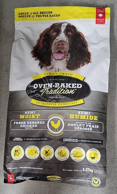 Oven-Baked Tradition nourriture pour chien poulet semi humide (produit du Quebec)