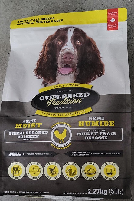 Oven-Baked Tradition nourriture pour chien poulet semi humide (produit du Quebec)