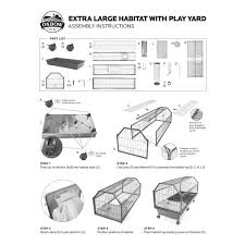 Oxbow très grand habitat (cage) avec cour de récréation pour lapin