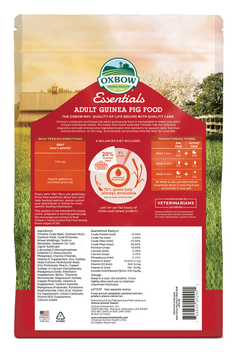 Oxbow essentials nourriture pour cochon d'inde - Rongeur nourriture - OXBOW - #original_value#