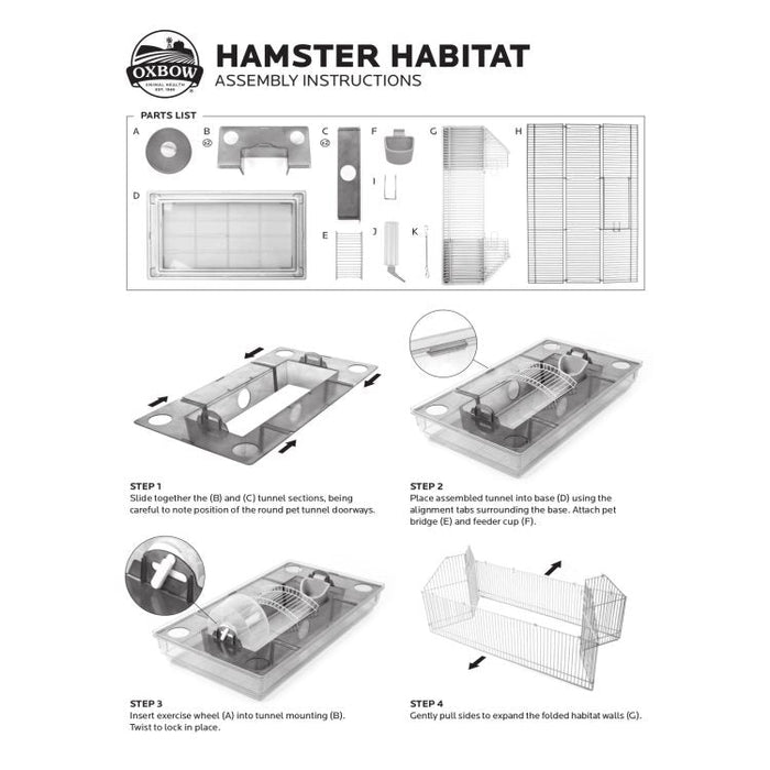 Oxbow habitat cage hamster - Cage rongeur - OXBOW - Oxbow habitat cage hamster