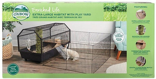 Oxbow très grand habitat (cage) avec cour de récréation pour lapin - Rogeur accessoires - OXBOW - Oxbow très grand habitat (cage) avec cour de récréation pour lapin