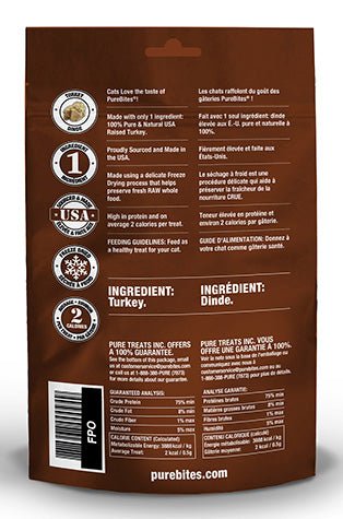 PureBites gâterie dinde pour chats - Gateries pour chats - PureBites - PureBites gâterie dinde pour chats