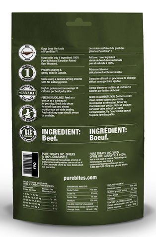 PureBites gâteries au boeuf séché pour chiens - Gaterie pour Chien - PureBites - PureBites gâteries au boeuf séché pour chiens