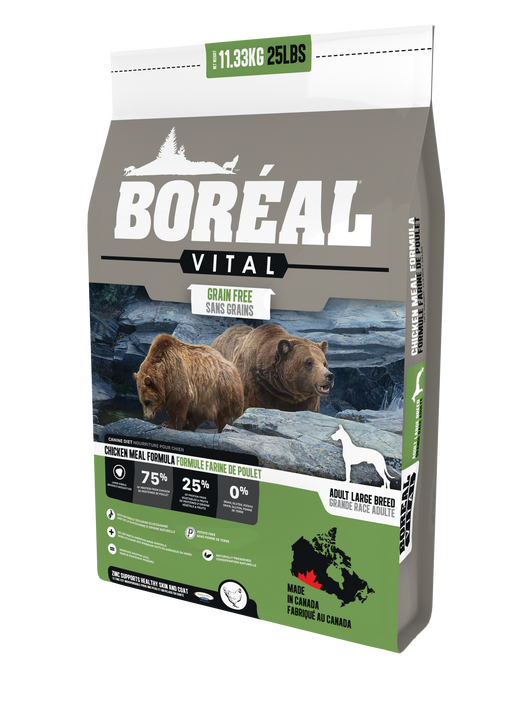 Boréal vital poulet nourriture sans grain pour grand chien toute étape de vie