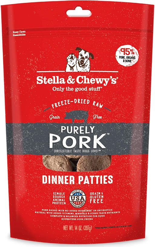 Stella & Chewy's galettes crues lyophilisées porc pour chien toute étape de la vie - CHIEN NOURRITURE SÉCHÉ À L'AIR - Stella & Chewy's - Stella & Chewy's galettes crues lyophilisées porc pour chien toute étape de la vie