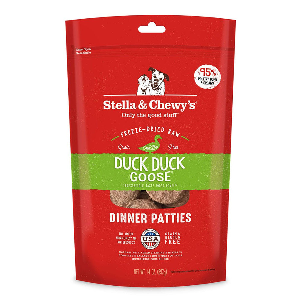 Stella & chewy's galettes duck duck goose cru lyophilisé nourriture pour chien - CHIEN NOURRITURE SÉCHÉ À L'AIR - Stella & Chew'ys - #original_value#