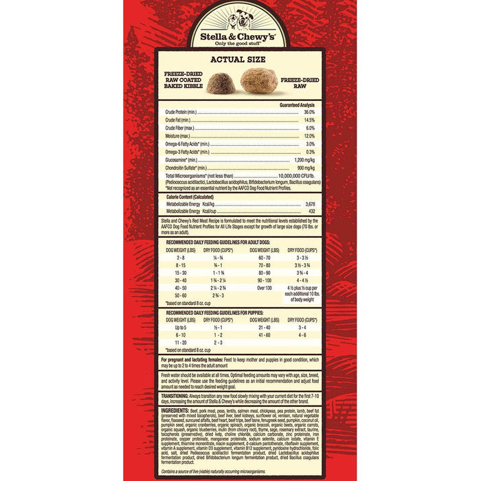 Stella & chewy's raw blend boeuf porc lyophilisée nourriture pour chiens - Chien Nourriture sèche - #original_value#