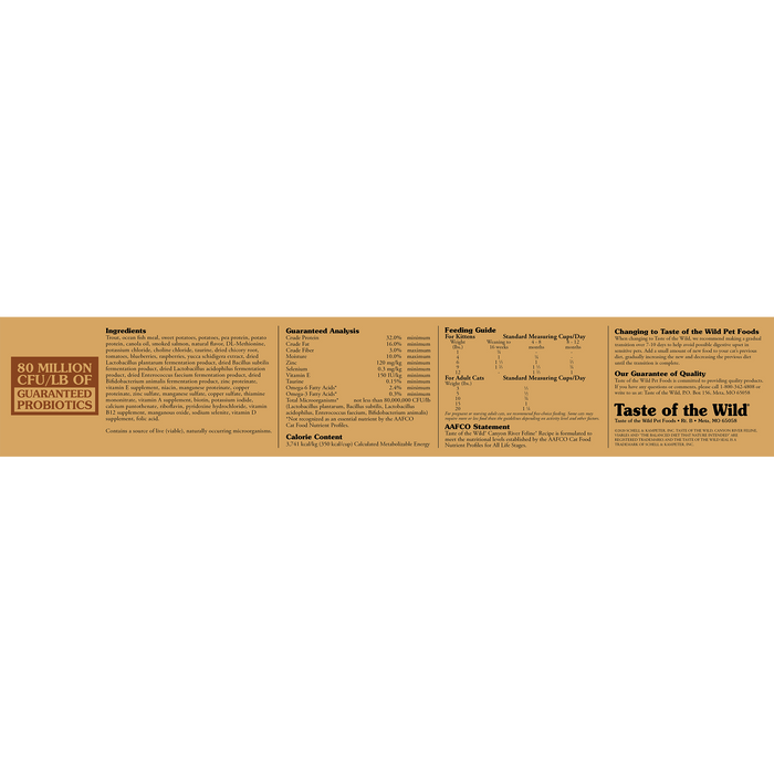 Taste of the wild canyon river nourriture pour chat 6.35 kg - CHAT NOURRITURE SÈCHE - Taste of the Wild - Taste of the wild canyon river nourriture pour chat 6.35 kg