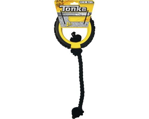 Tonka jouet pneu avec corde pour chiens - JOUET CHIEN - TONKA - Tonka jouet pneu avec corde pour chiens