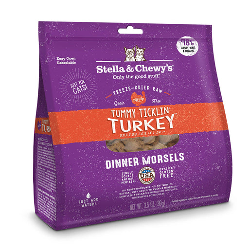 Stella & chewy dinner morsels dinde cru lyophilisé nourriture pour chat et chaton