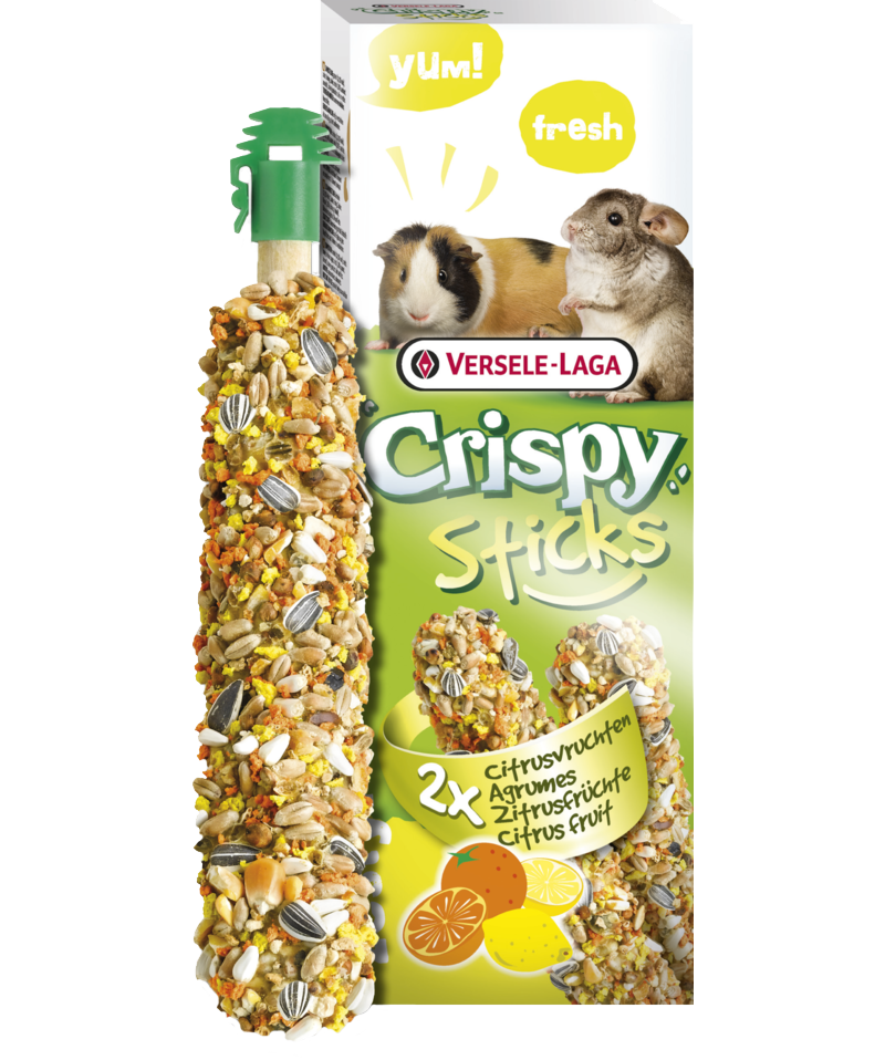 Verse-Laga crispy sticks aux agrumes - Gâteries pour rongeurs - VERSELAGA - Verse-Laga crispy sticks aux agrumes