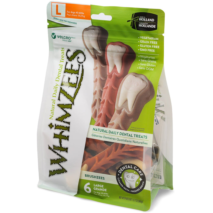 Whimzees gâteries dentaires Brushzees pour chiens 12.7 oz - OS DENTAIRE - Whimzees - Whimzees gâteries dentaires Brushzees pour chiens 12.7 oz