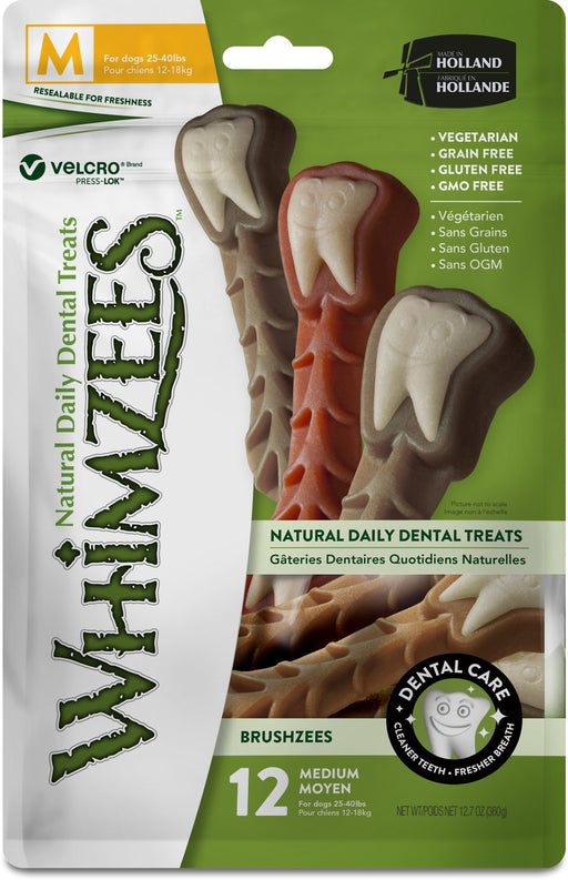 Whimzees gâteries dentaires Brushzees pour chiens 12.7 oz - OS DENTAIRE - Whimzees - Whimzees gâteries dentaires Brushzees pour chiens 12.7 oz